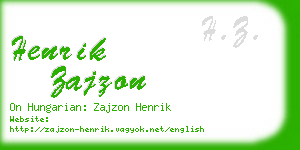 henrik zajzon business card